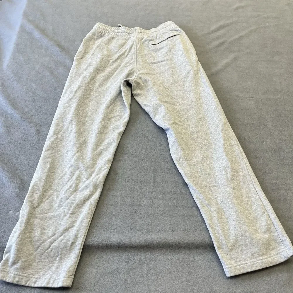 Gym Shark Gray Fleece Sweatpants Small Straight Leg Loose Fit